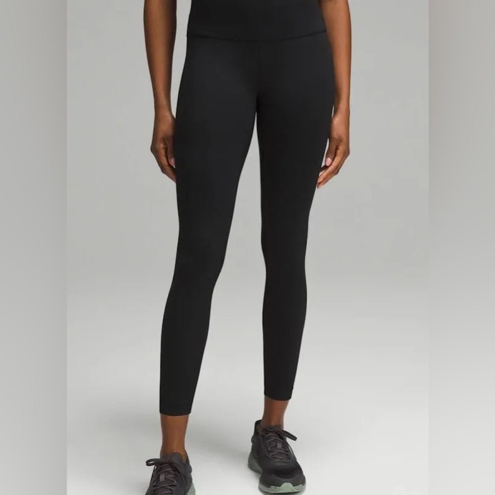 NWT Lululemon Wunder Train Ribbed HR Tights - Black. 25”